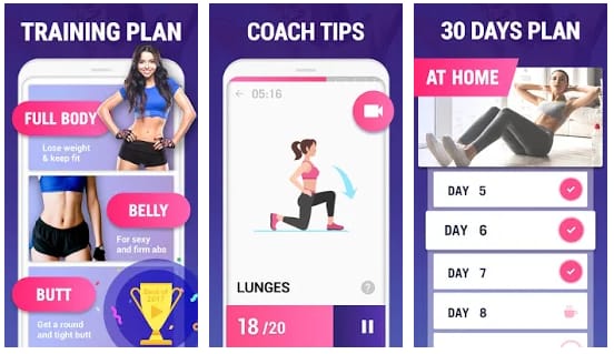 Lose weight app- workout at home